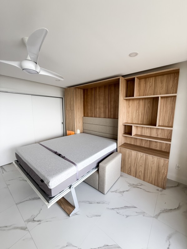 ROYAL Queen Wall Bed with Sectional Sofa Wardrobe and Bookcase Set 50