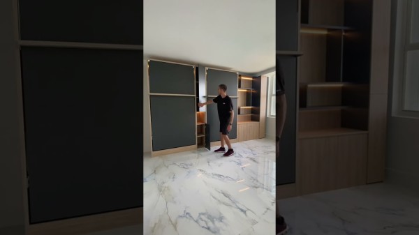 Royal Twin / Twin XL Wall Bed with Bookcase and Wardrobe