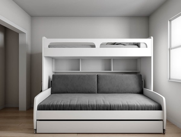 D - Bel Mondo Twin Over Full/Full XL Bunk Bed Set