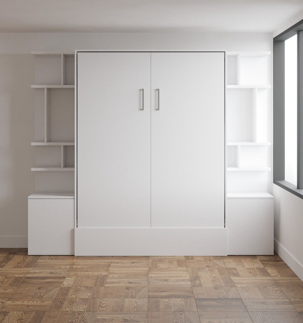 D - Loft Bed Queen Size with and Bookcase Set