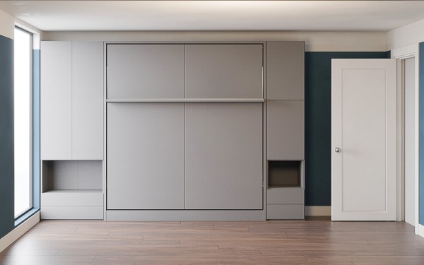 D - Royal King Murphy Bed with Wardrobe