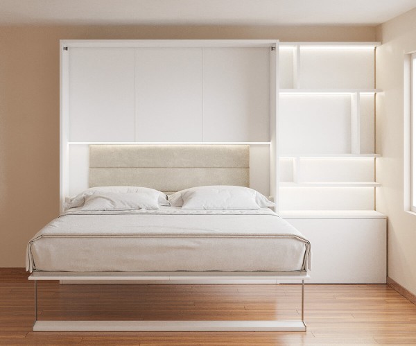 Royal King Murphy Bed with Bookcase 11