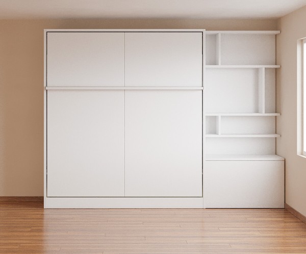 D - Royal King Murphy Bed with Bookcase