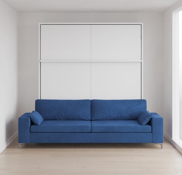 D - Royal King Murphy Bed with Sectional Sofa