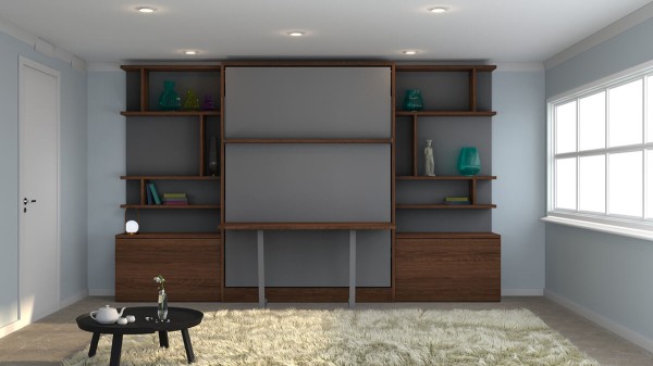 D - Royal Queen Wall Bed With Desk