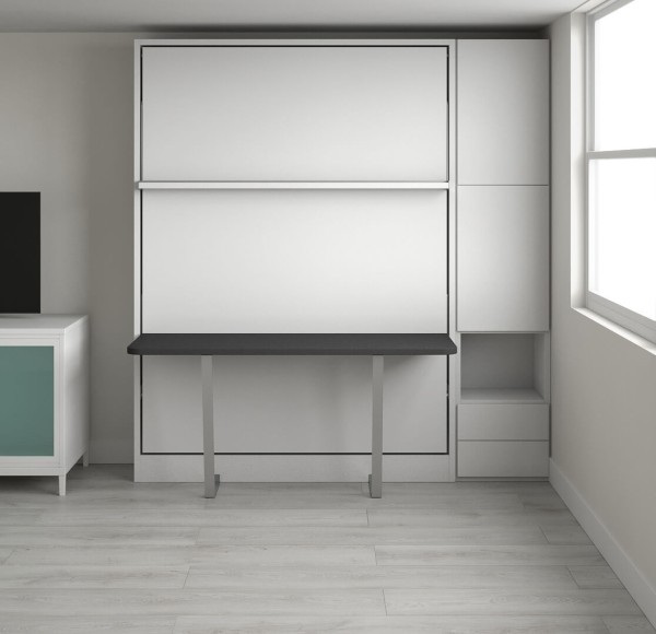 D - ROYAL Queen Wall Bed with Wardrobe