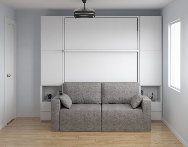 D - ROYAL Queen Wall Bed with Sectional Sofa