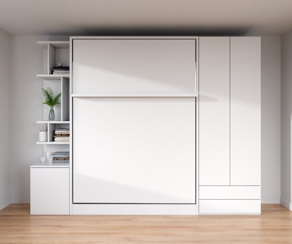 D - Royal Queen Wall Bed with Wardrobe