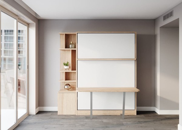 D - Royal Queen Wall Bed With Desk