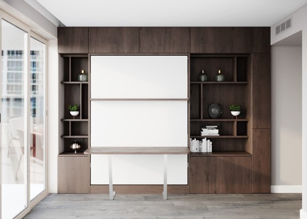 D - Royal Queen Wall Bed With Desk