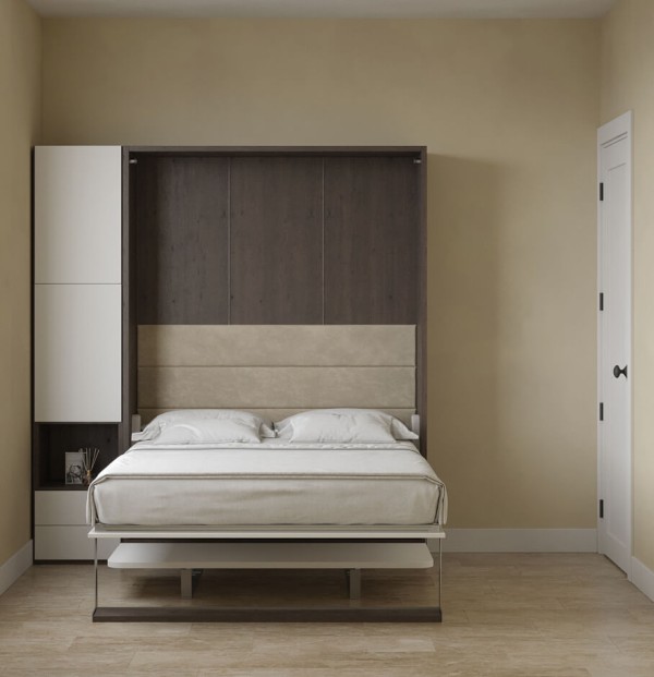 Royal Queen Wall Bed with Folding Table and Bookcase Set 11