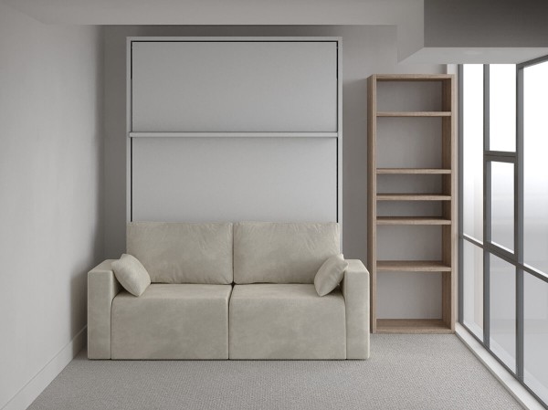 D - Royal Queen Wall Bed with Sectional Sofa