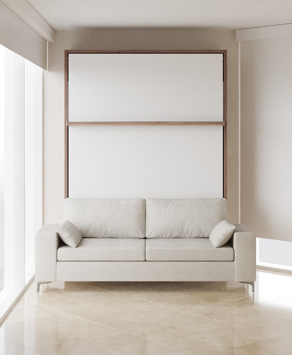 D - Royal Queen Wall Bed with Sectional Sofa
