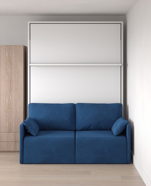 D - Royal Queen Wall Bed with Sectional Sofa