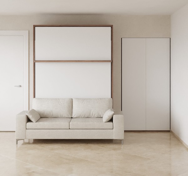 D - Royal Queen Wall Bed with Sectional Sofa