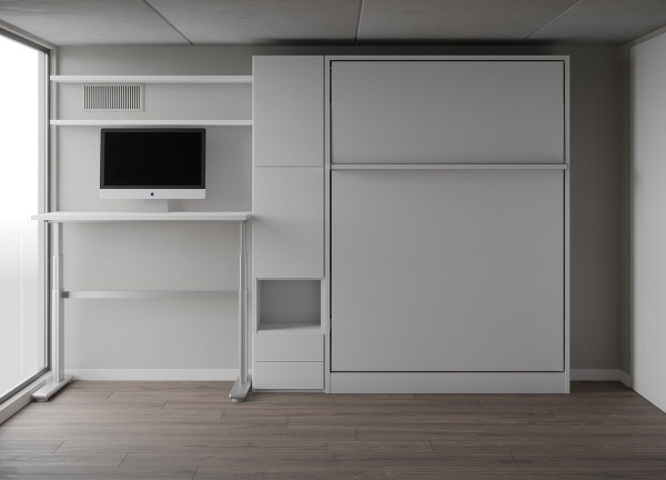 D - Royal Queen Wall Bed with Wardrobe