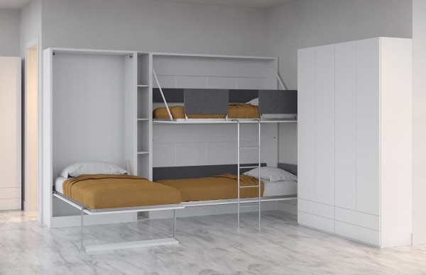 Royal Twin Twin XL Wall Bed and Pensiero Twin Wall Bunk Bed 3