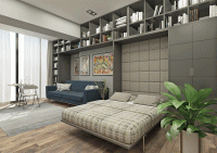 D - Royal Queen Wall Bed With Desk