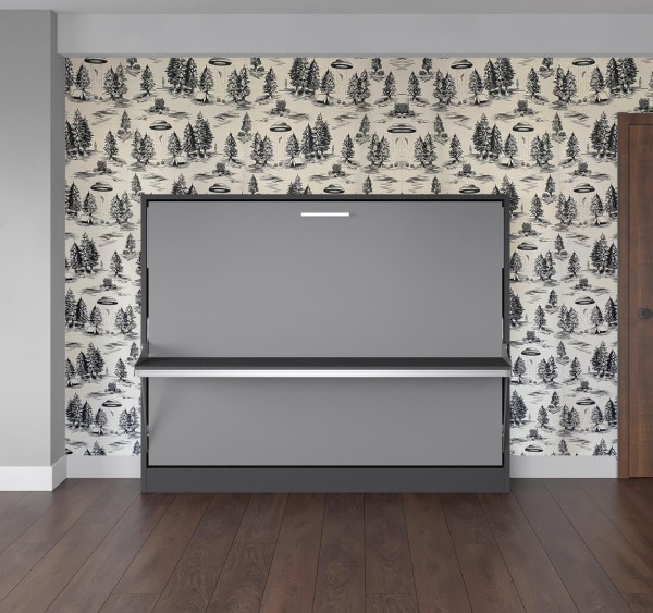 D - Spazio Full Size Wall Bed with Desk