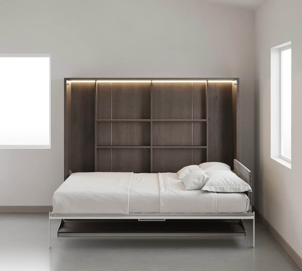 D - Spazio - Full Size Wall Bed with Desk