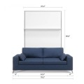Royal White Queen Wall Bed and Sofa Set