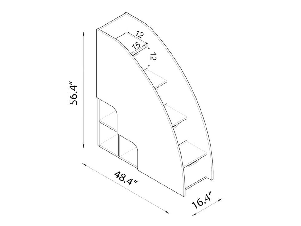 Bel Mondo Steps Bookcase Bel Mondo Steps Bookcase