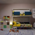 Pensiero Twin Wall Bunk Bed