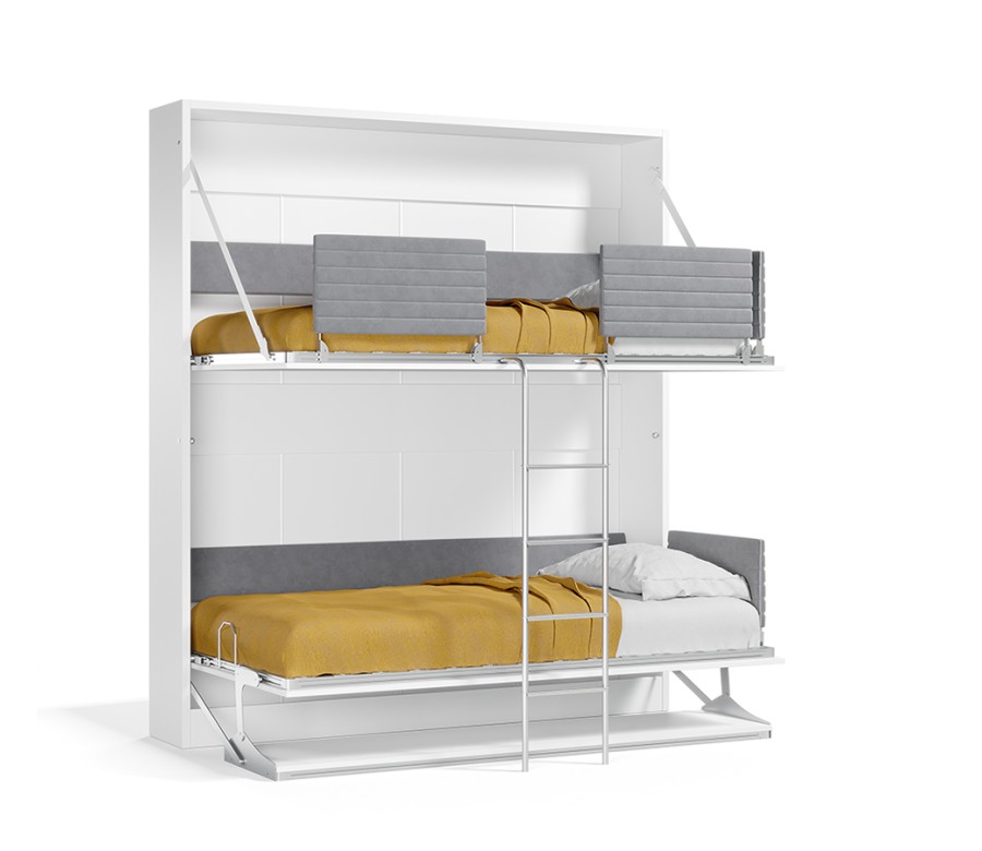 Pensiero Twin Wall Bunk Bed with Desk