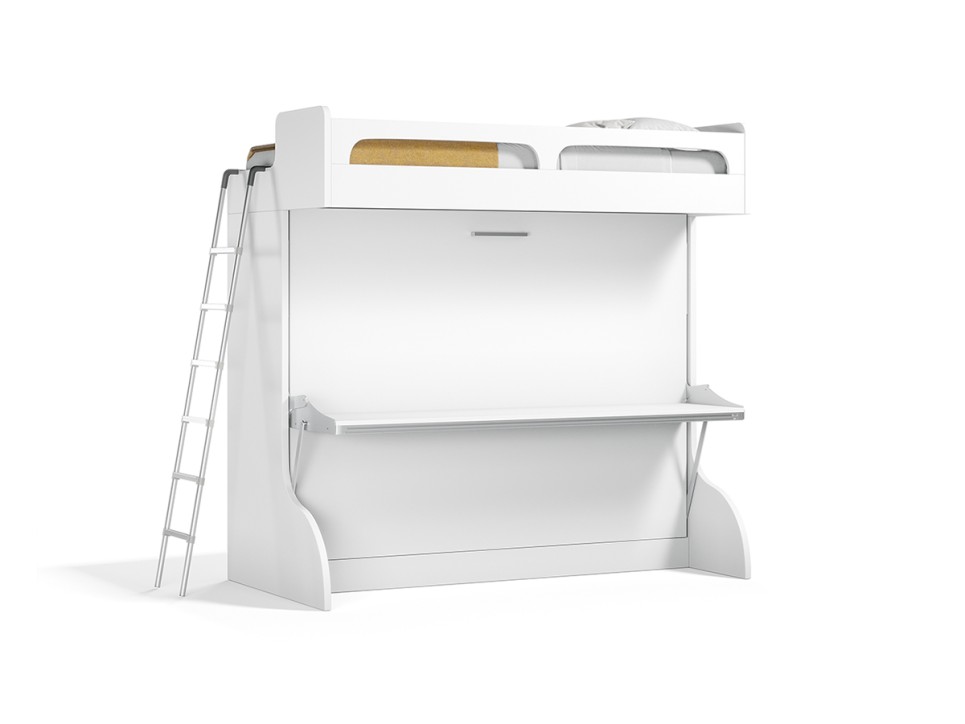 Castello Twin Over Full Wall Bunk Bed with Desk Castello Twin Over Full Wall Bunk Bed with Desk
