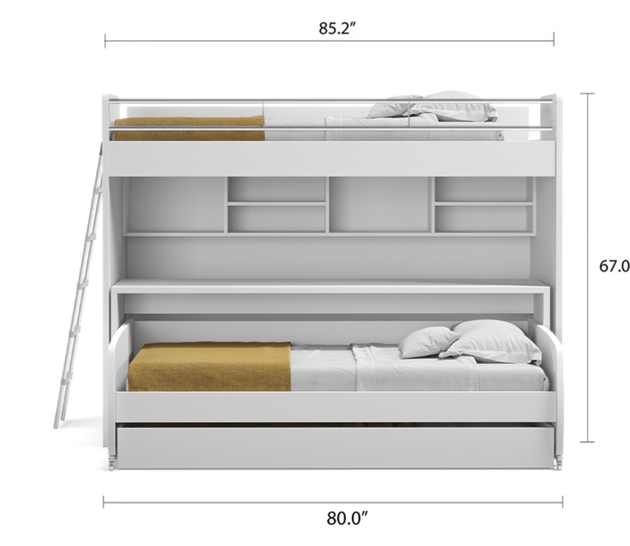 NEW Bel Mondo Twin Over Twin/Twin XL Bunk Bed Set NEW Bel Mondo Twin Over Twin/Twin XL Bunk Bed Set