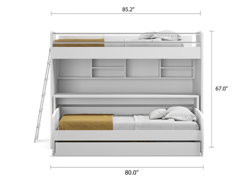 NEW Bel Mondo Twin Over Full/Full XL Bunk Bed Set NEW Bel Mondo Twin Over Full/Full XL Bunk Bed Set