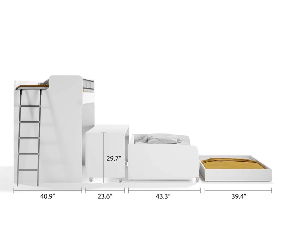 NEW Bel Mondo Twin Over Twin/Twin XL Bunk Bed Set NEW Bel Mondo Twin Over Twin/Twin XL Bunk Bed Set