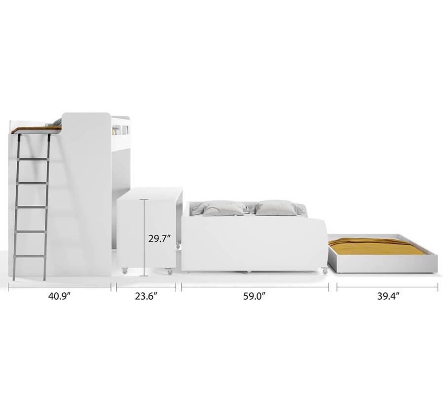NEW Bel Mondo Twin Over Full/Full XL Bunk Bed Set NEW Bel Mondo Twin Over Full/Full XL Bunk Bed Set