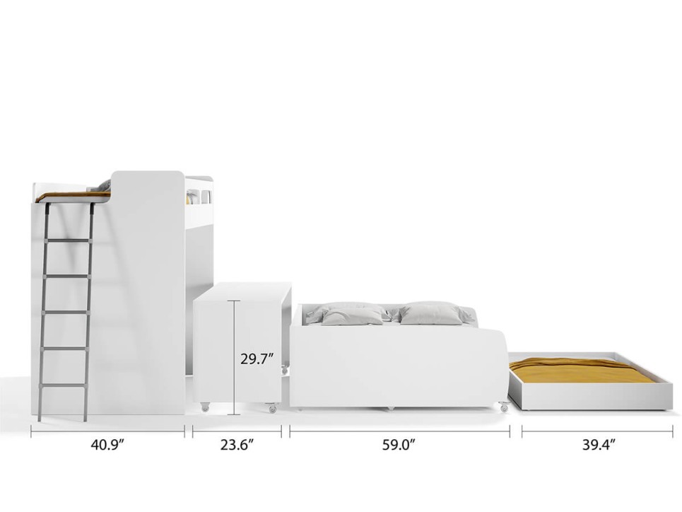 NEW Bel Mondo Twin Over Full/Full XL Bunk Bed Set NEW Bel Mondo Twin Over Full/Full XL Bunk Bed Set