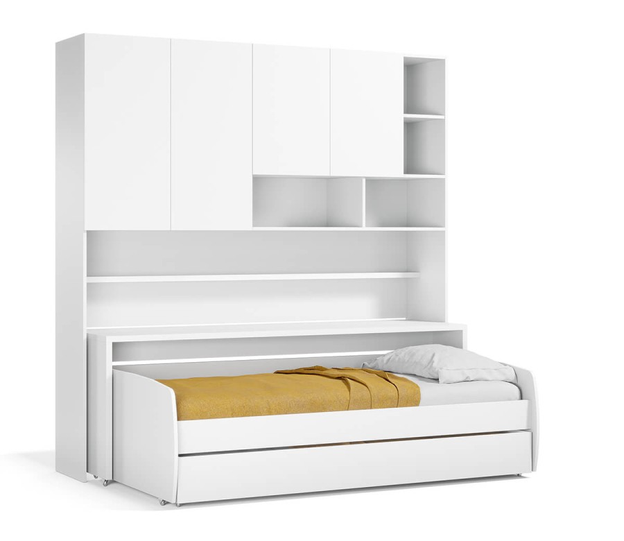 Eco Compact Full/Full XL Sofa Bed and Cabinet System