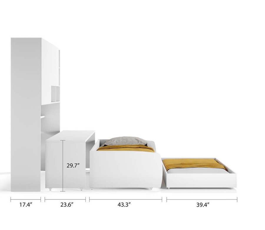 Eco Compact Twin/Twin XL Sofa Bed and Cabinets System Eco Compact Twin/Twin XL Sofa Bed and Cabinets System
