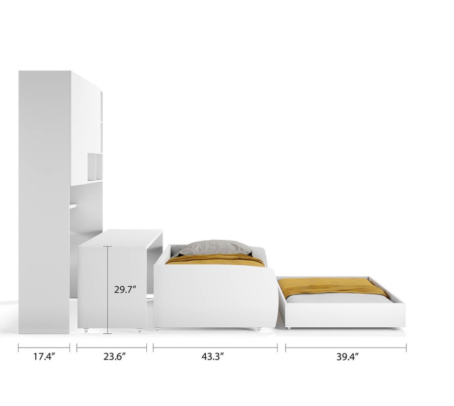 Eco Compact Twin/Twin XL Sofa Bed and Cabinets System Eco Compact Twin/Twin XL Sofa Bed and Cabinets System