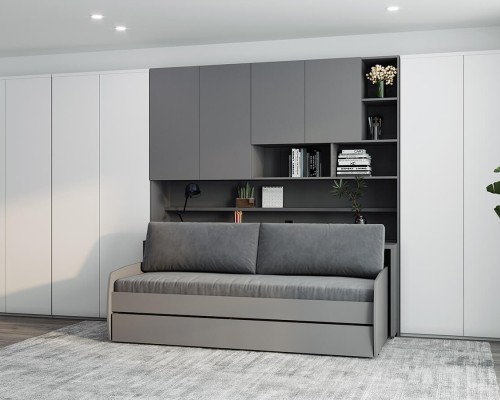 Eco Compact Twin/Twin XL Sofa Bed and Cabinets System