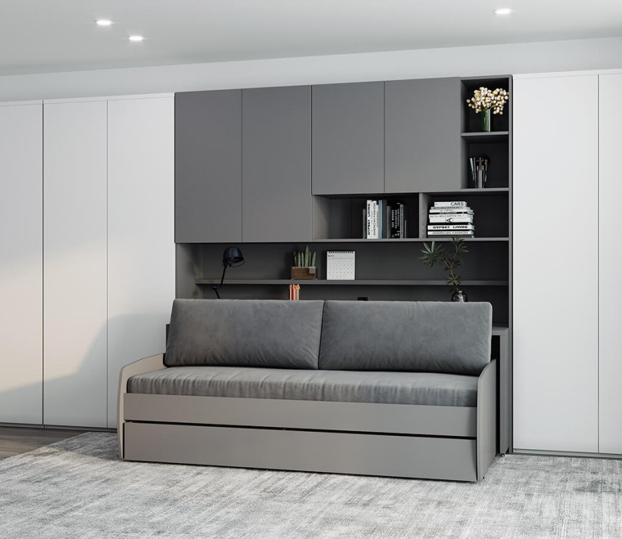 Eco Compact Full/Full XL Sofa Bed and Cabinet System Eco Compact Full/Full XL Sofa Bed and Cabinet System