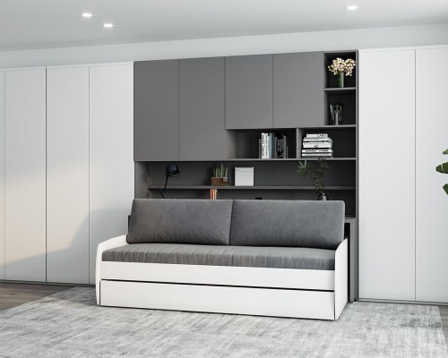 Eco Compact Twin/Twin XL Sofa Bed and Cabinets System