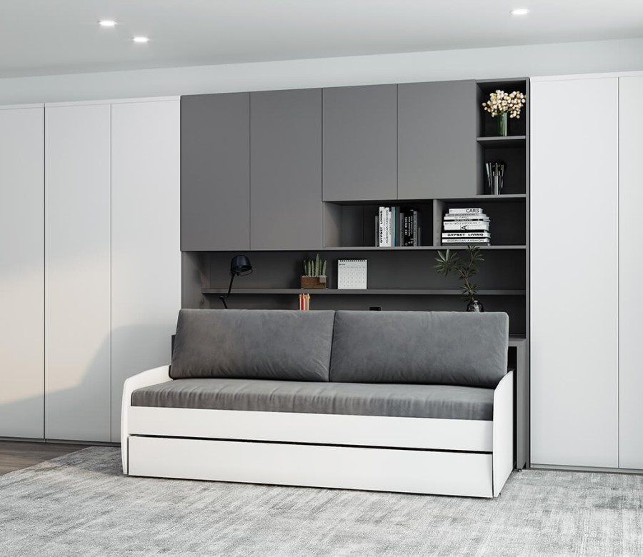 Eco Compact Full/Full XL Sofa Bed and Cabinet System Eco Compact Full/Full XL Sofa Bed and Cabinet System