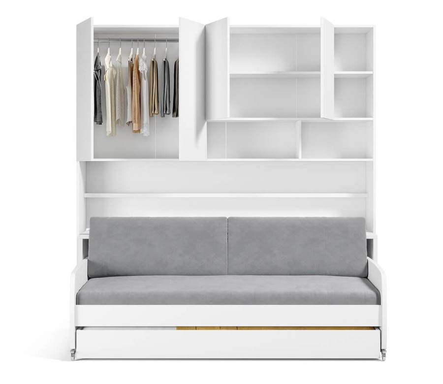 Eco Compact Twin/Twin XL Sofa Bed and Cabinets System Eco Compact Twin/Twin XL Sofa Bed and Cabinets System