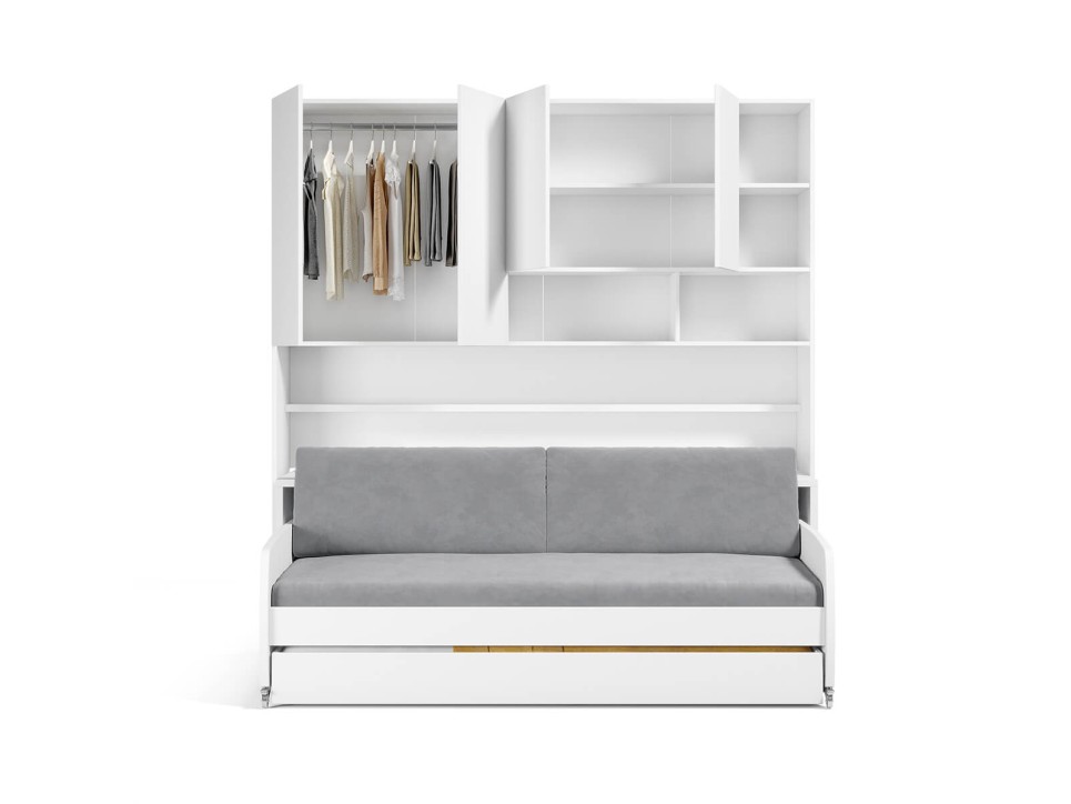 Eco Compact Twin/Twin XL Sofa Bed and Cabinets System Eco Compact Twin/Twin XL Sofa Bed and Cabinets System