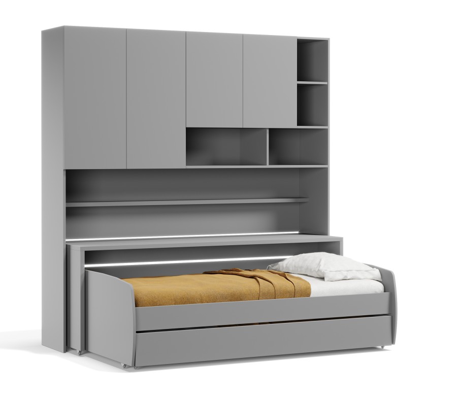 Eco Compact Twin/Twin XL Sofa Bed and Cabinets System Eco Compact Twin/Twin XL Sofa Bed and Cabinets System