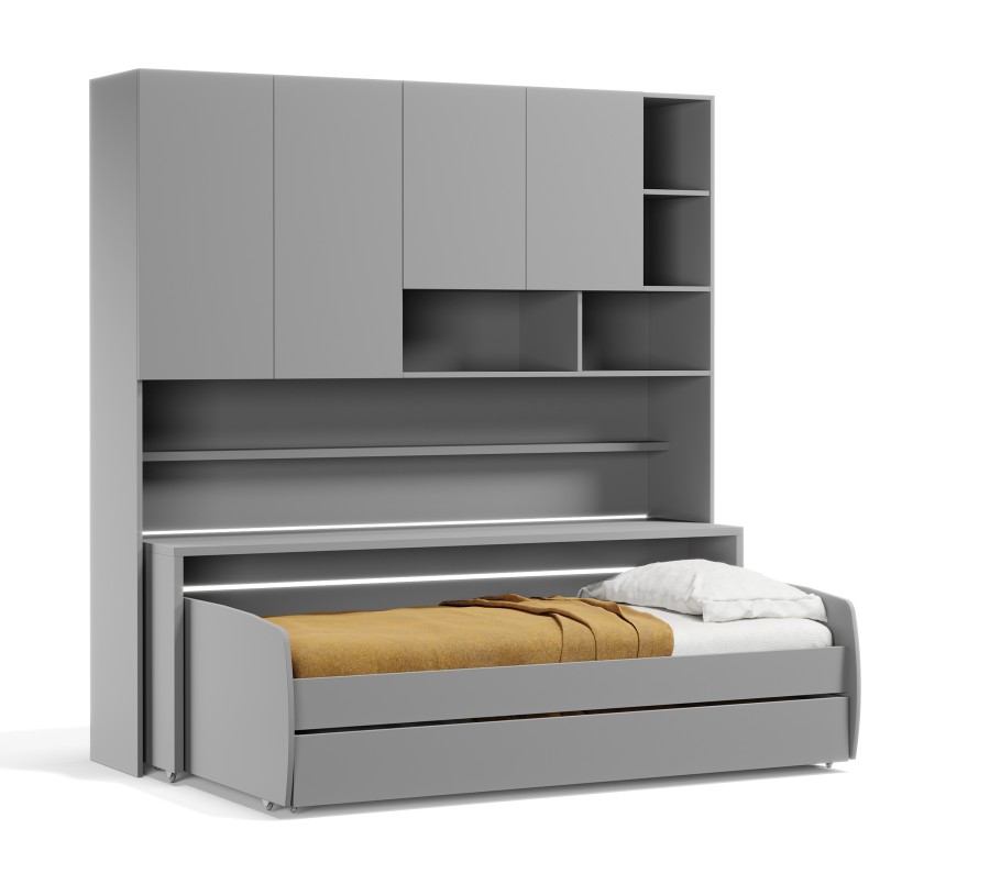 Eco Compact Twin/Twin XL Sofa Bed and Cabinets System Eco Compact Twin/Twin XL Sofa Bed and Cabinets System