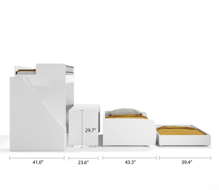 Eco Bel Mondo Twin Over Twin XL Bunk Bed Set Eco Bel Mondo Twin Over Twin XL Bunk Bed Set