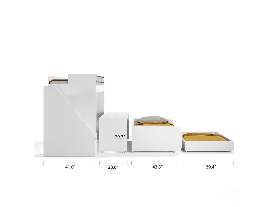 Eco Bel Mondo Twin Over Twin XL Bunk Bed Set Eco Bel Mondo Twin Over Twin XL Bunk Bed Set