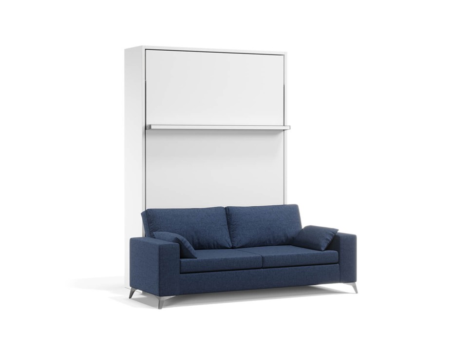 Royal White Queen Wall Bed and Sofa Set