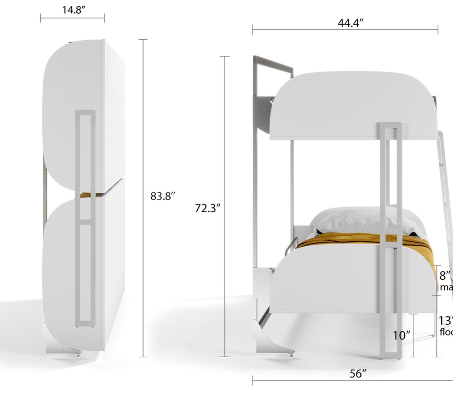 Simple Bunk Twin/Twin XL Murphy Wall Bed Simple Bunk Twin/Twin XL Murphy Wall Bed
