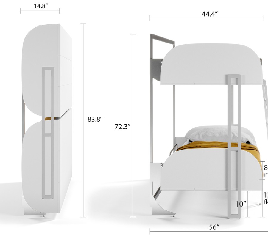 Simple Bunk Twin/Twin XL Murphy Wall Bed Simple Bunk Twin/Twin XL Murphy Wall Bed